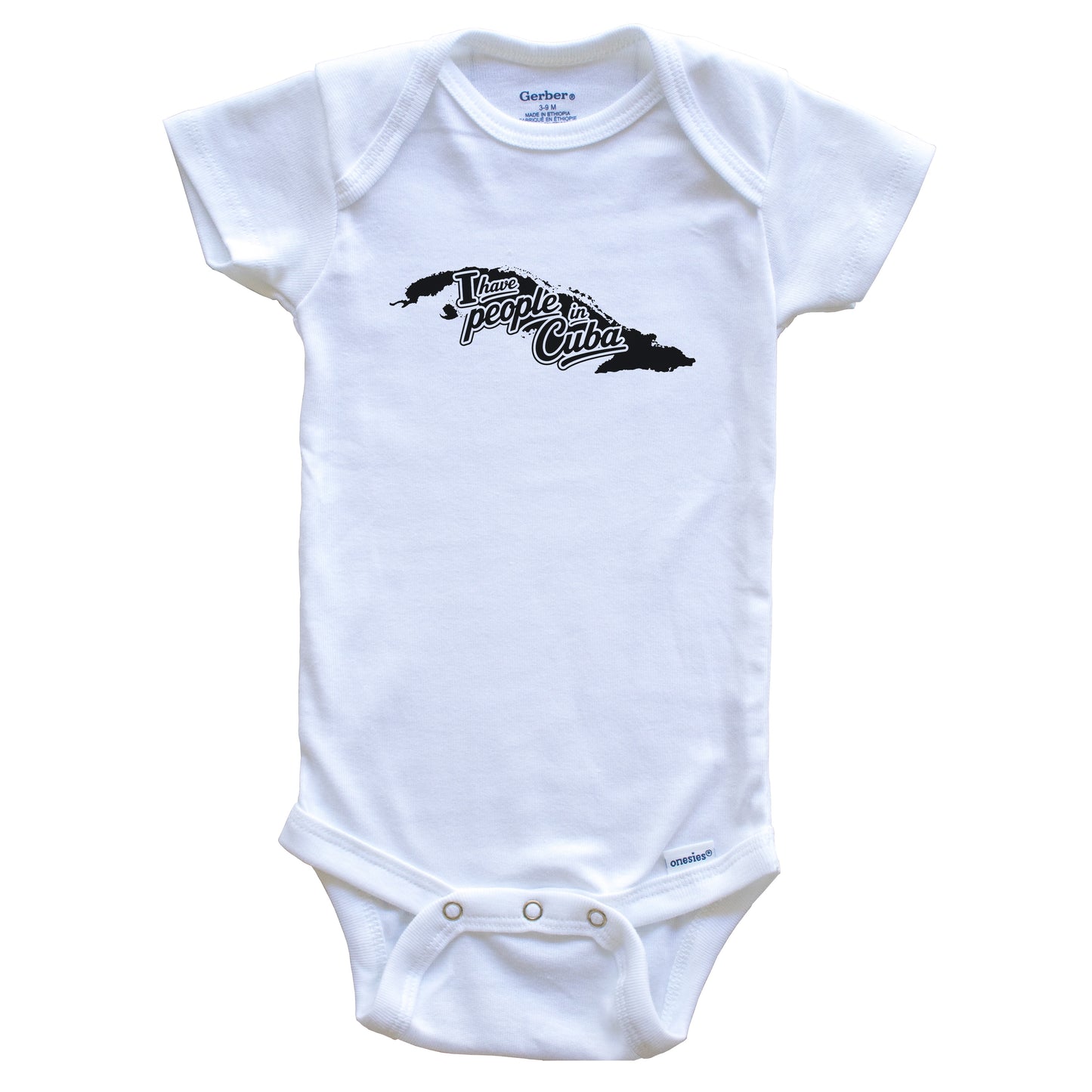 I Have People In Cuba Country Silhouette Baby Bodysuit