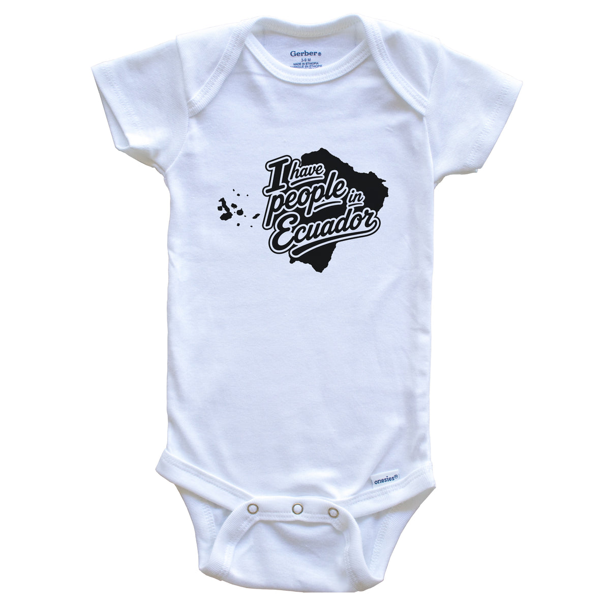 I Have People In Ecuador Country Silhouette Baby Bodysuit