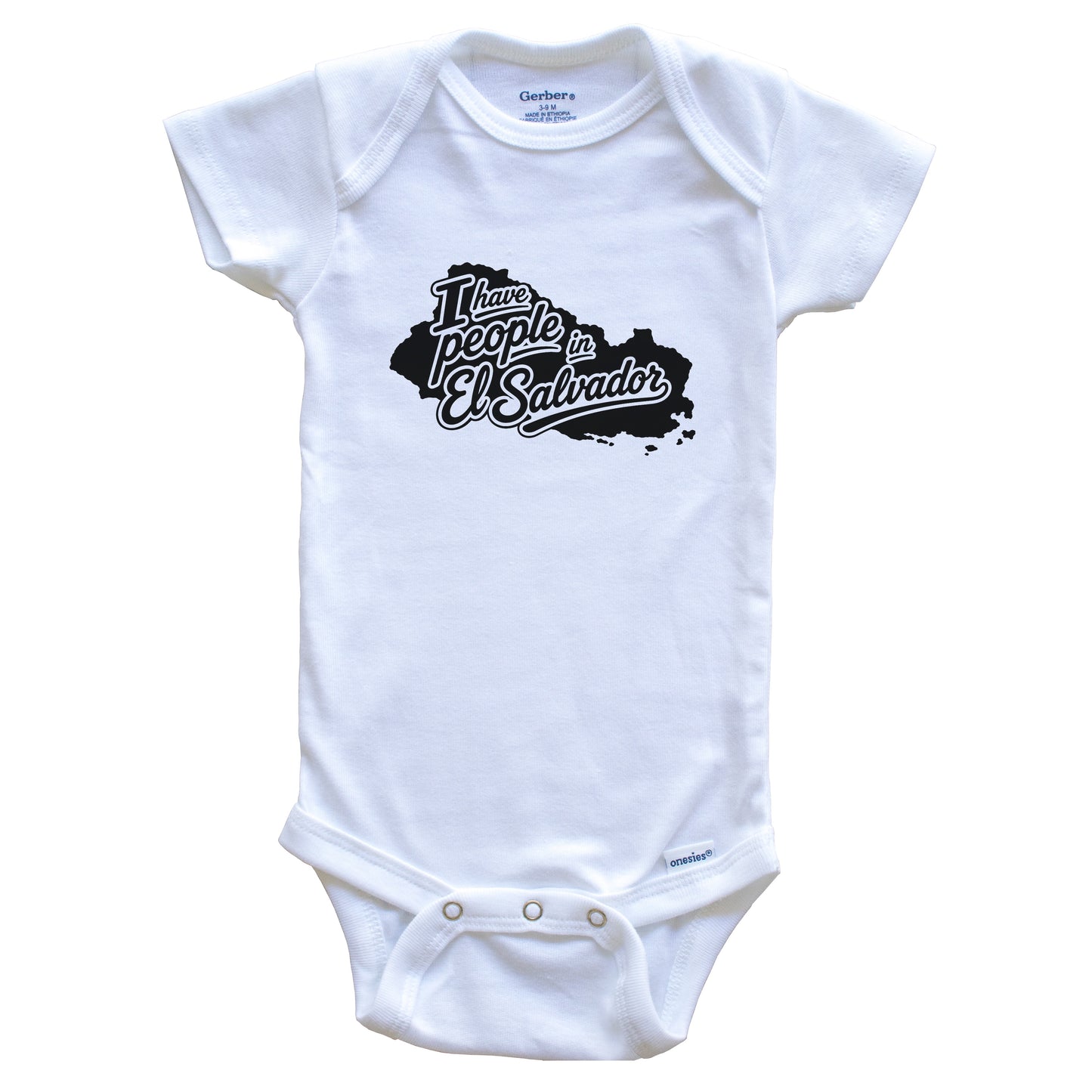 I Have People In El Salvador Country Silhouette Baby Bodysuit