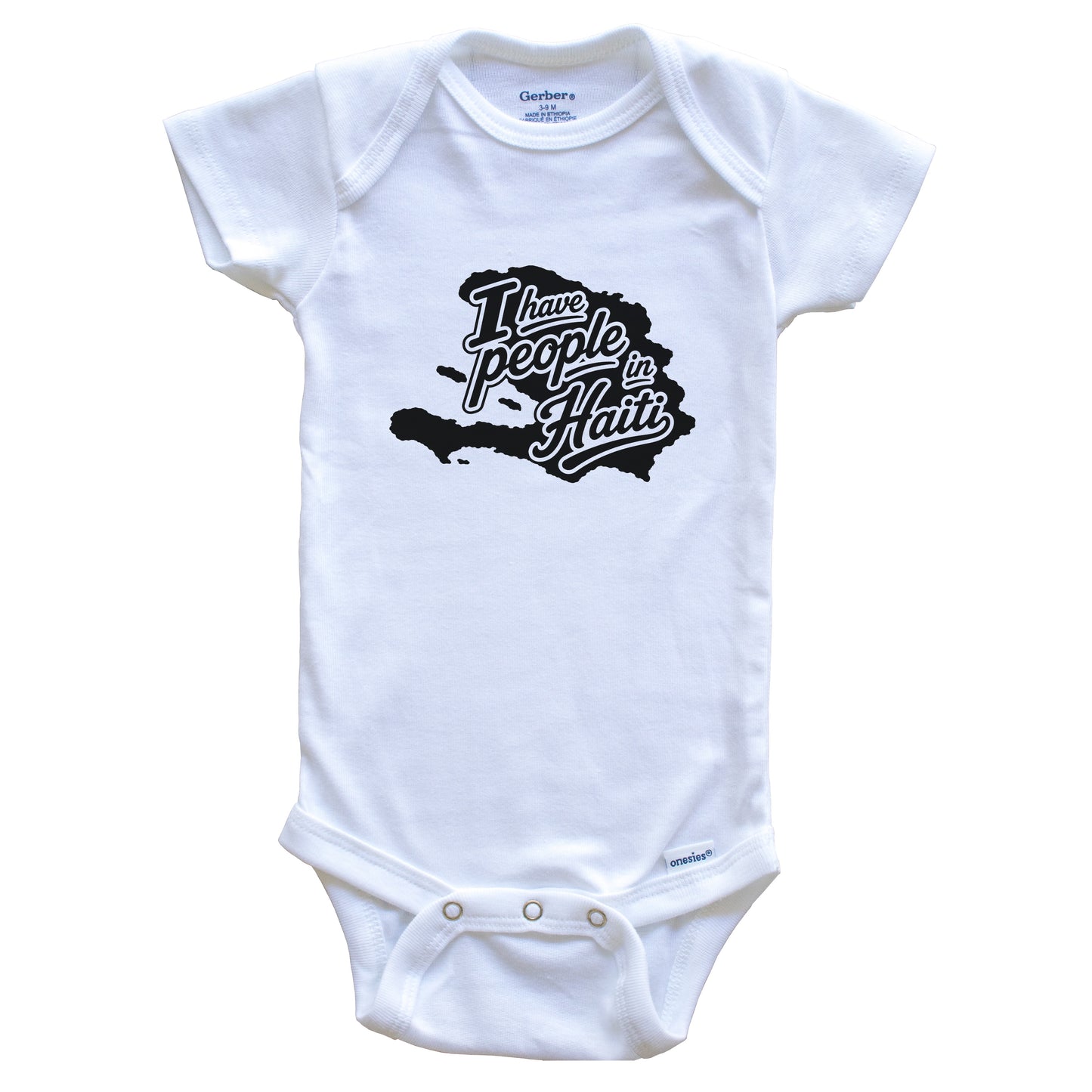 I Have People In Haiti Country Silhouette Baby Bodysuit