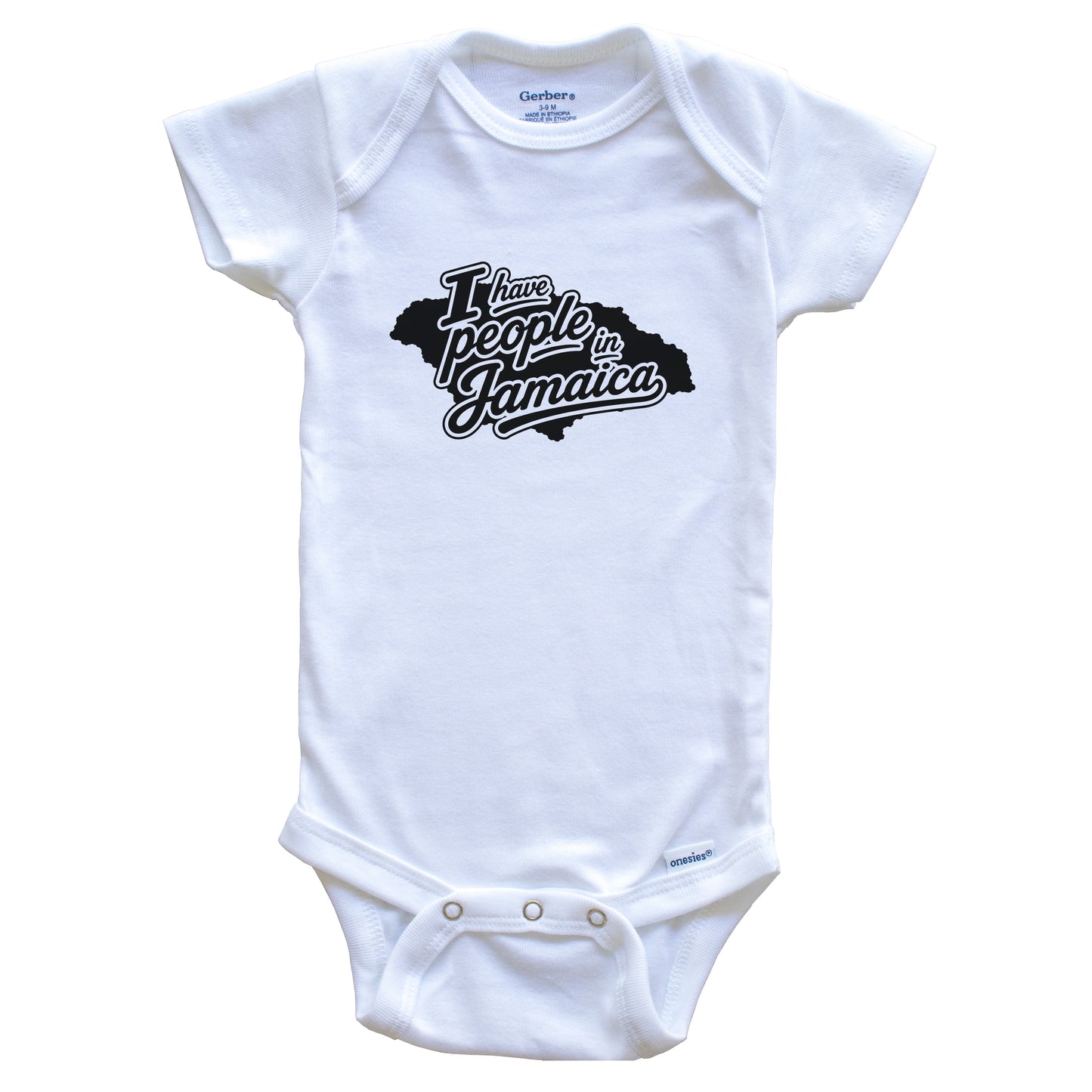 I Have People In Jamaica Country Silhouette Baby Bodysuit