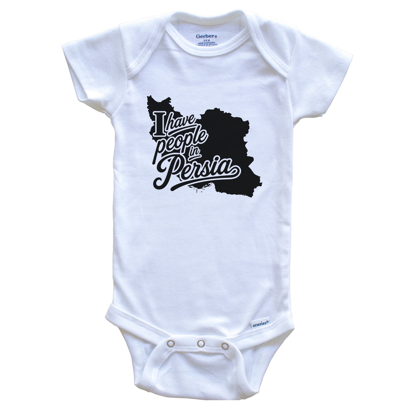 I Have People In Persia Country Silhouette Baby Bodysuit