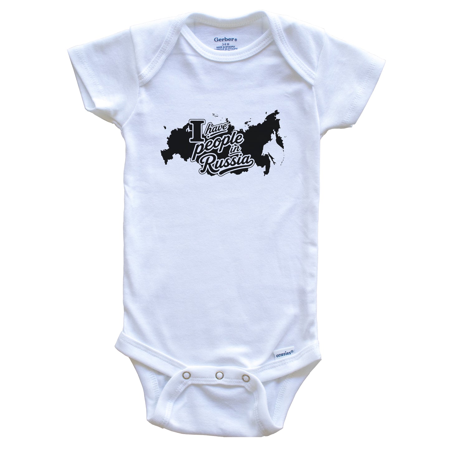 I Have People In Russia Country Silhouette Baby Bodysuit