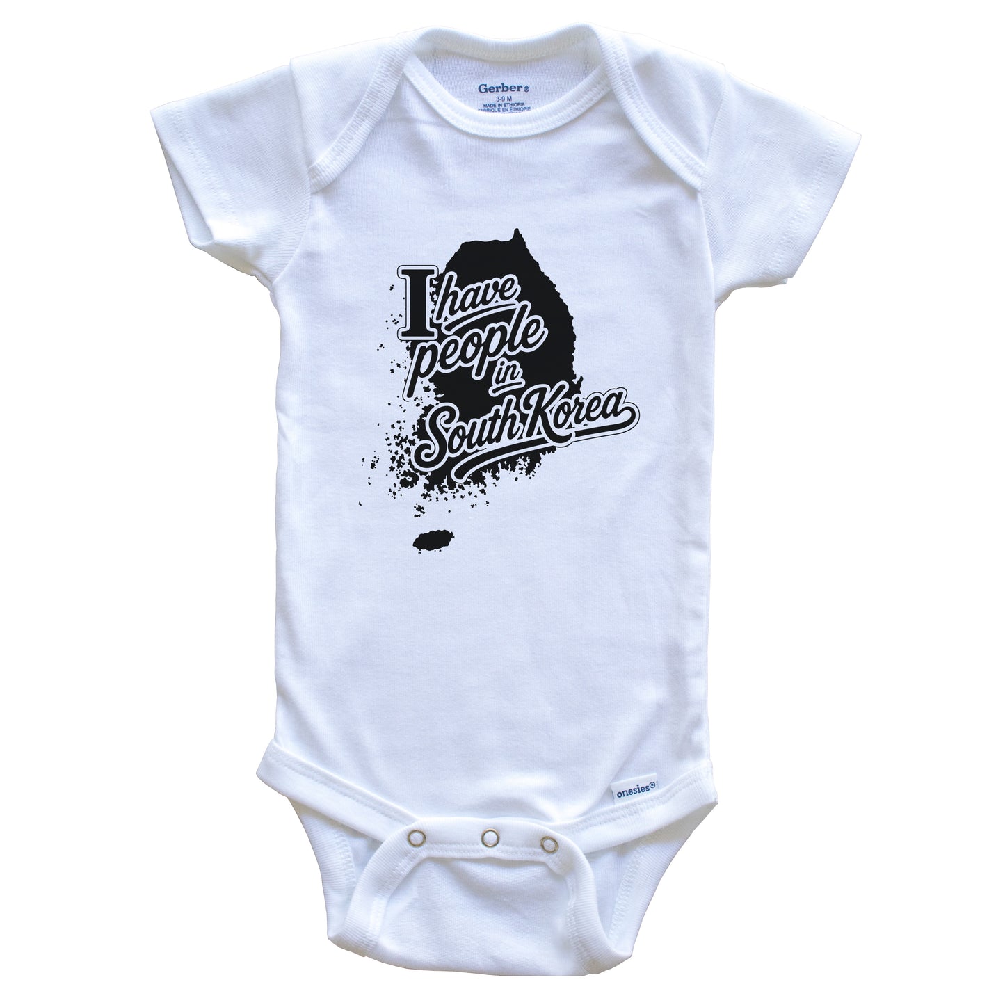 I Have People In South Korea Country Silhouette Baby Bodysuit