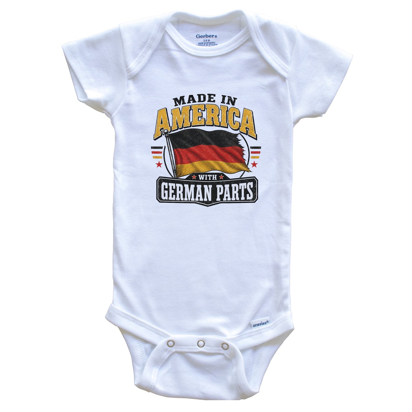 Made In America With German Parts Germany Flag Baby Bodysuit