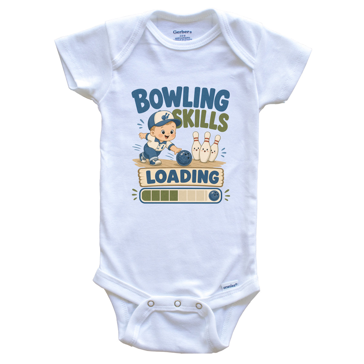 Bowling Skills Loading Funny Bowler Humor Baby Bodysuit