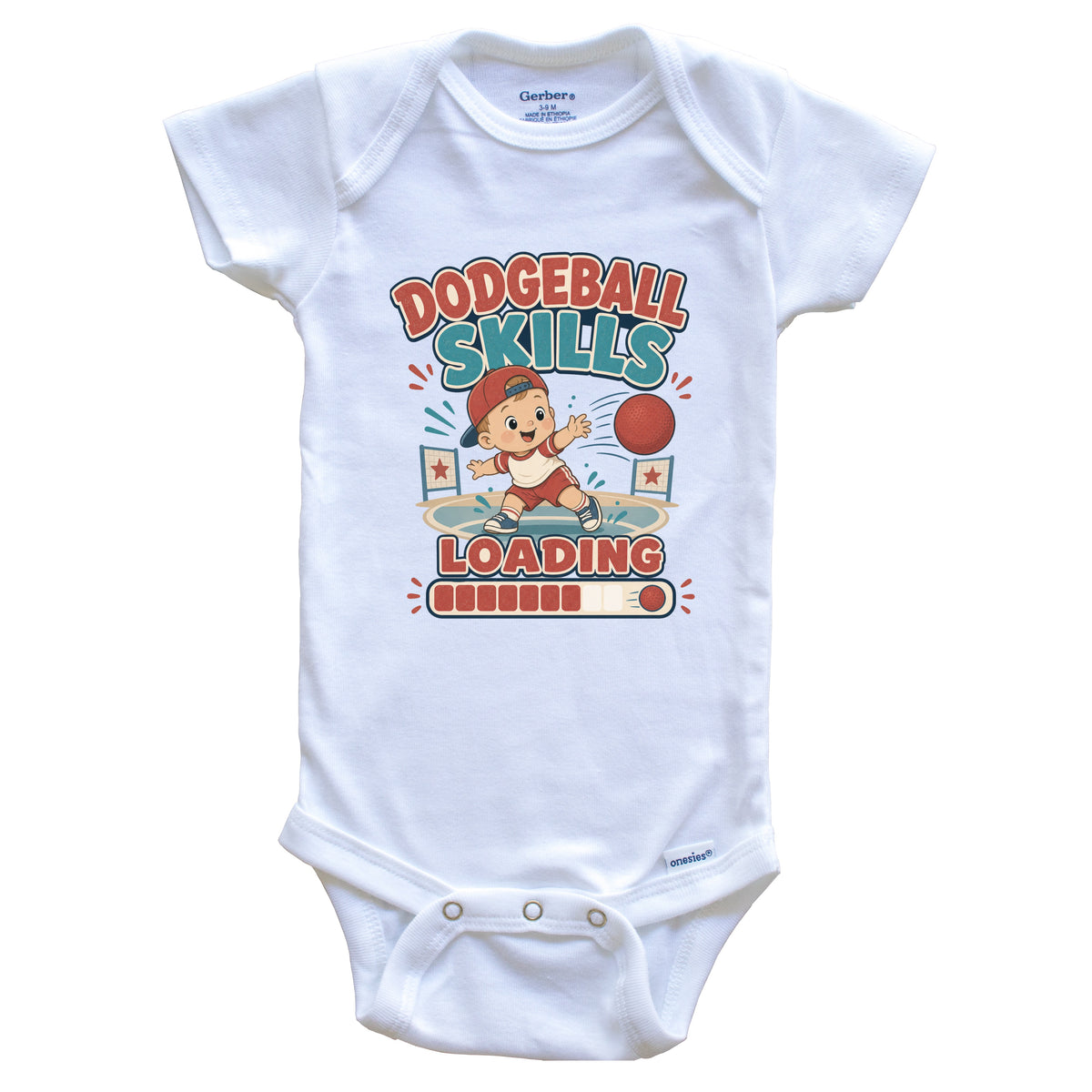 Dodgeball Skills Loading Funny Sports Humor Baby Bodysuit