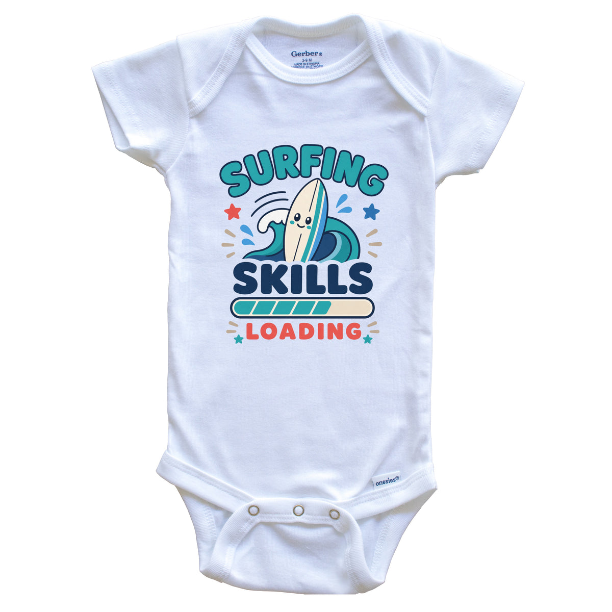 Surfing Skills Loading Funny Surfer Humor Baby Bodysuit