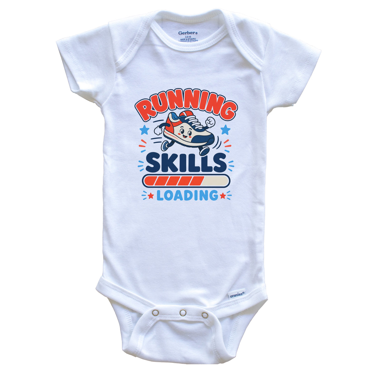 Running Skills Loading Funny Runner Humor Baby Bodysuit