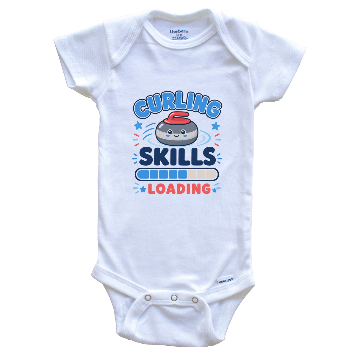 Curling Skills Loading Funny Sports Humor Baby Bodysuit