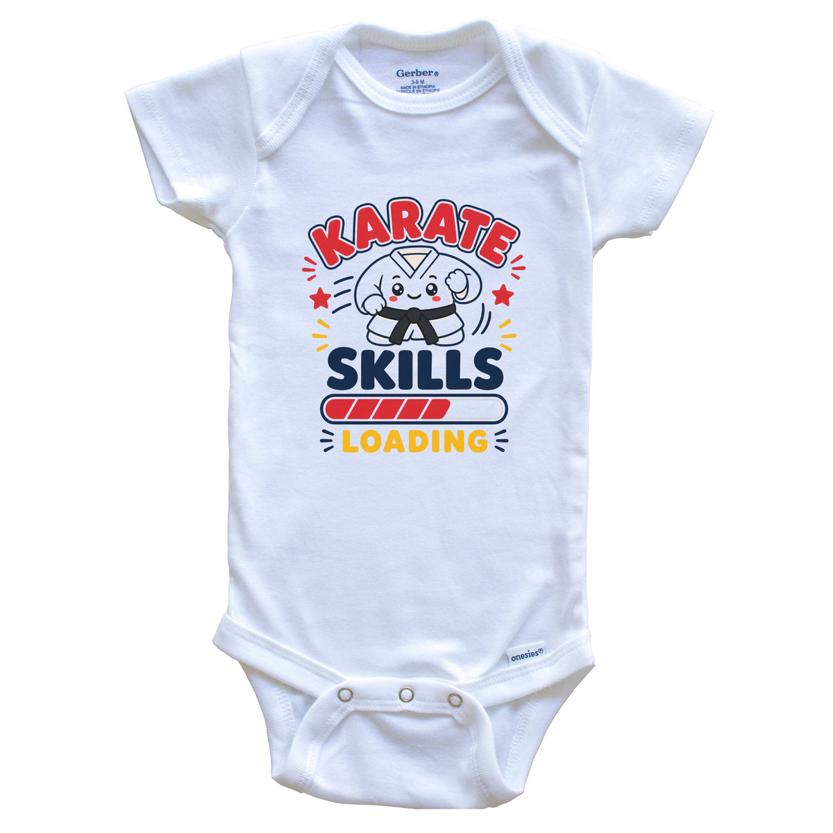 Karate Skills Loading Funny Martial Arts Humor Baby Bodysuit