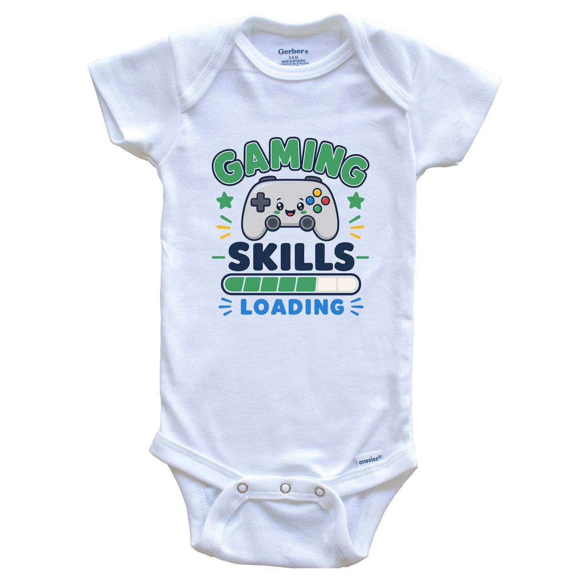 Gaming Skills Loading Funny Video Games Humor Baby Bodysuit