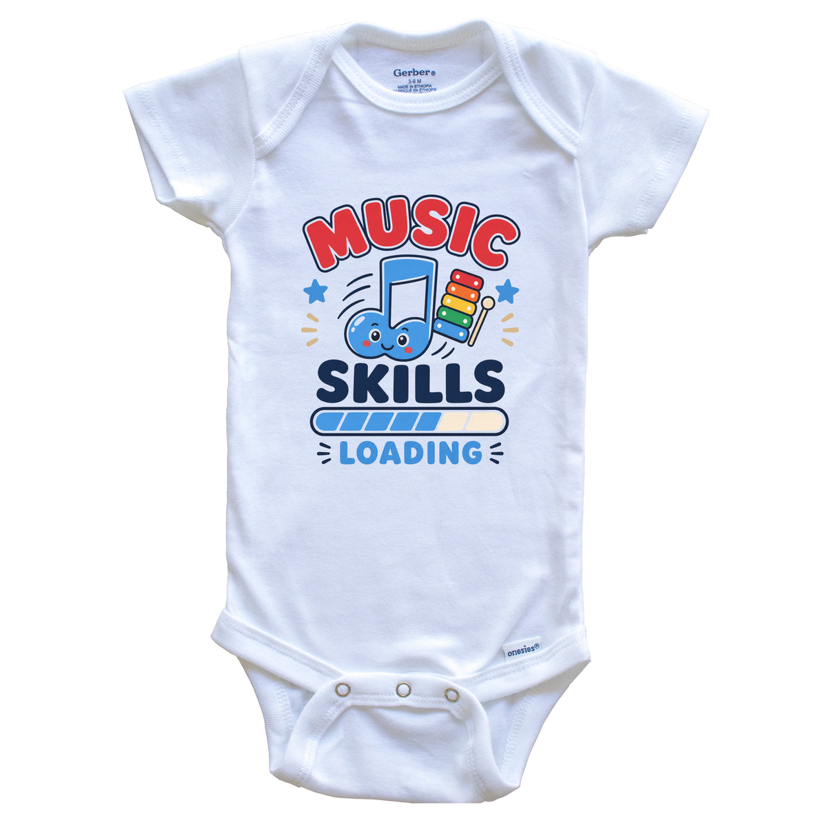Music Skills Loading Funny Musician Humor Baby Bodysuit
