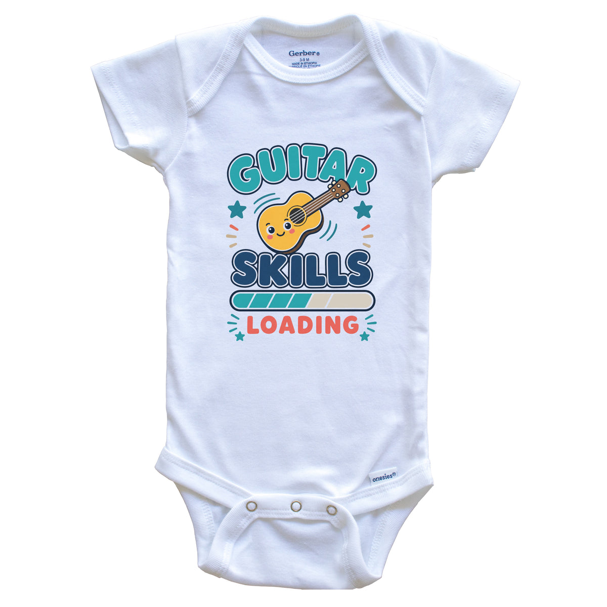 Guitar Skills Loading Funny Musician Humor Baby Bodysuit