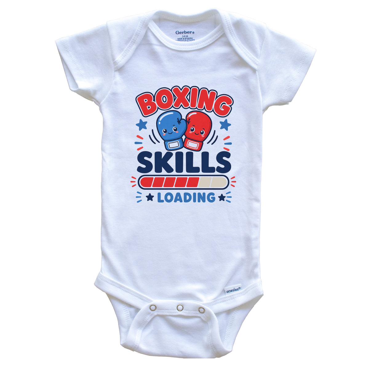 Boxing Skills Loading Funny Baby Bodysuit