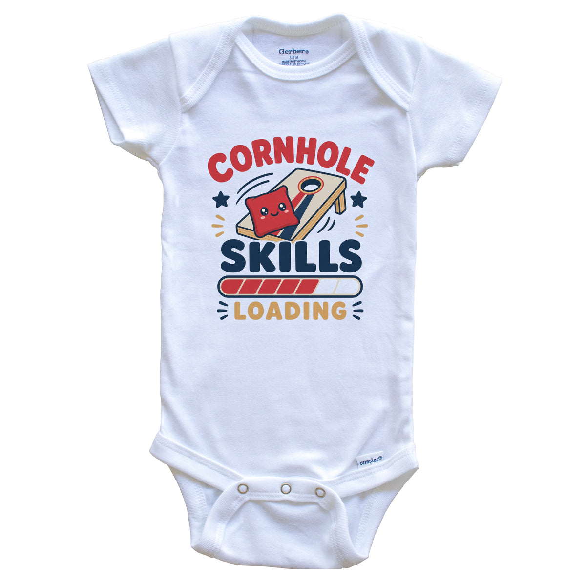 Cornhole Skills Loading Funny Baby Bodysuit