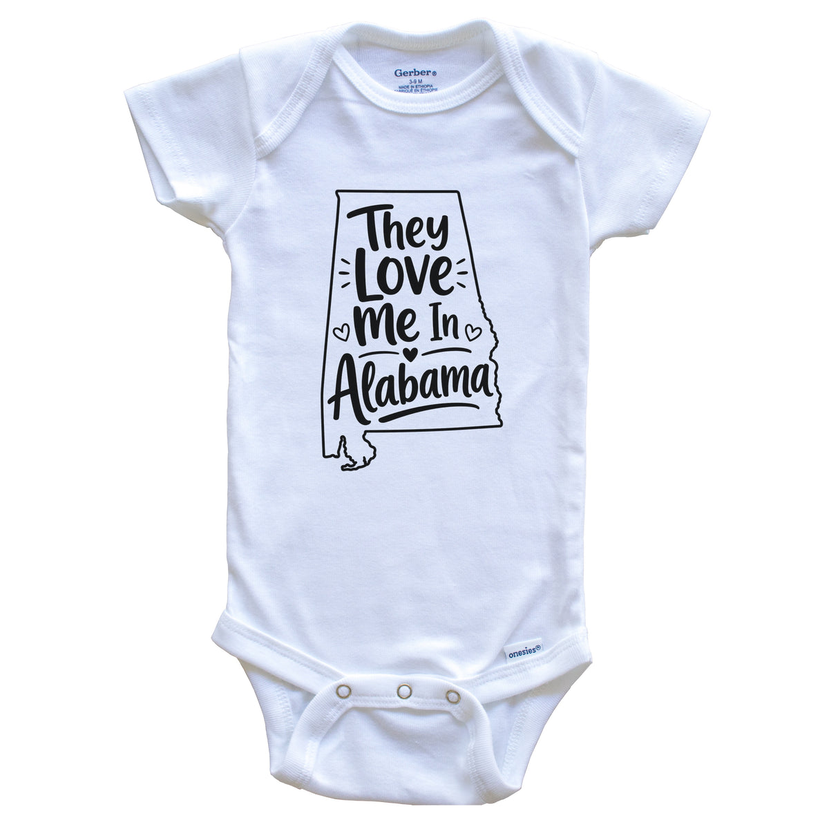 They Love Me In Alabama Funny Baby Bodysuit