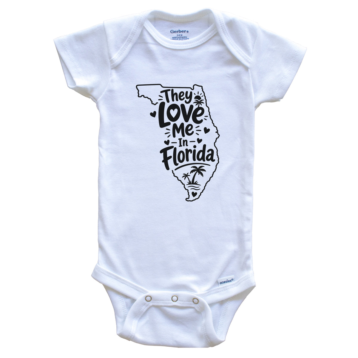 They Love Me In Florida Funny Baby Bodysuit