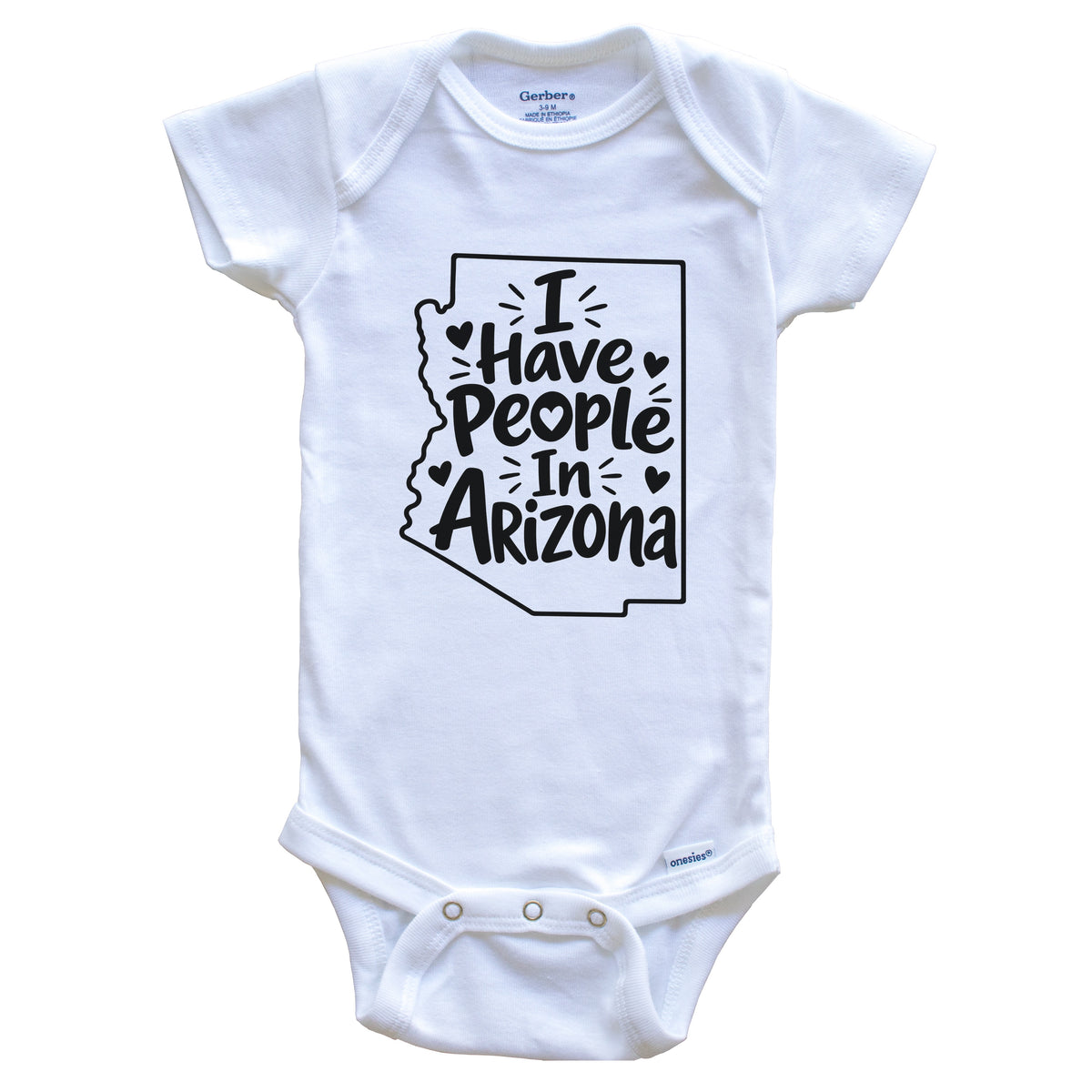 I Have People In Arizona Cute State Silhouette Baby Bodysuit