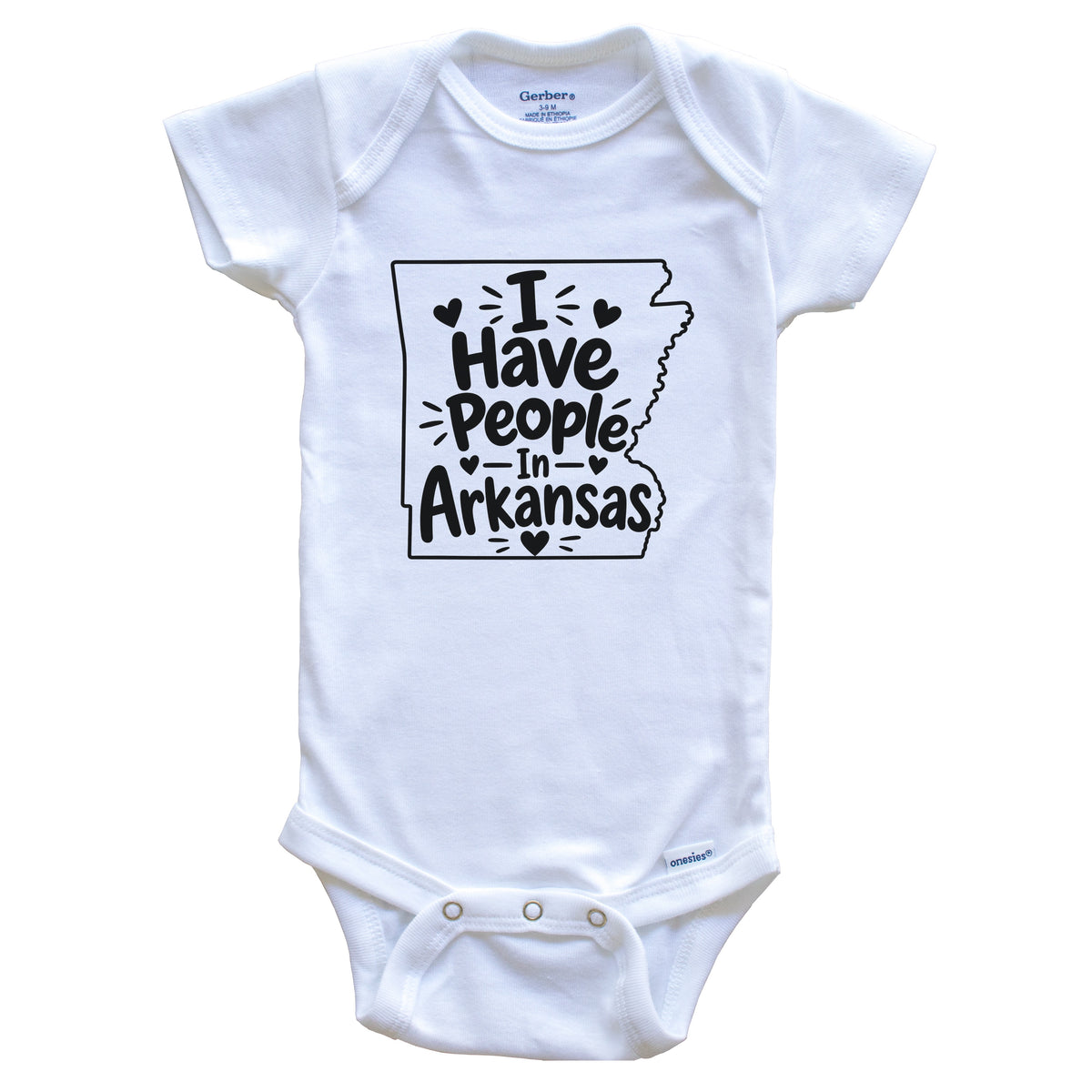 I Have People In Arkansas Cute State Silhouette Baby Bodysuit