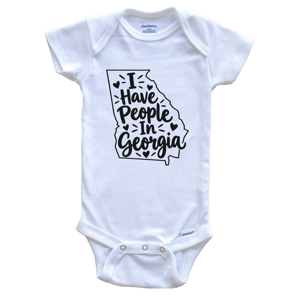 I Have People In Georgia Cute State Silhouette Baby Bodysuit