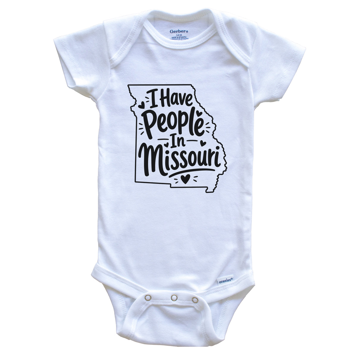 I Have People In Missouri Cute State Silhouette Baby Bodysuit