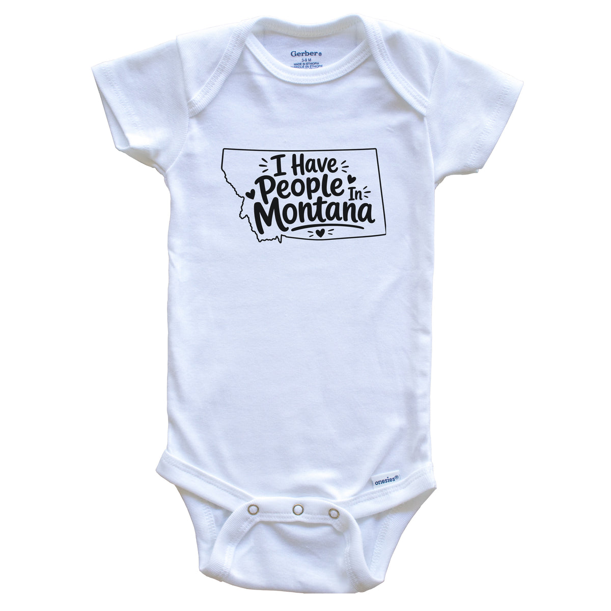 I Have People In Montana Cute State Silhouette Baby Bodysuit