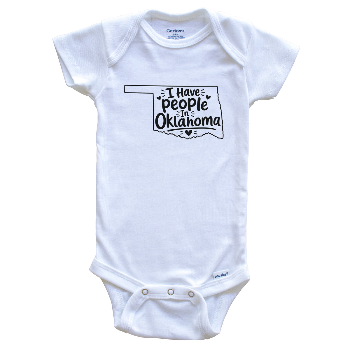 I Have People In Oklahoma Cute State Silhouette Baby Bodysuit