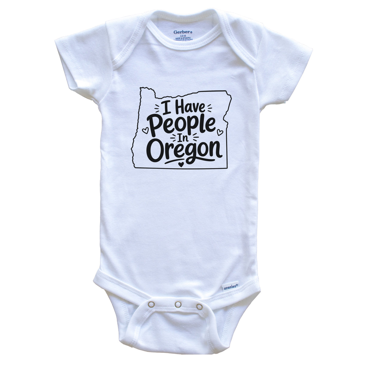 I Have People In Oregon Cute State Silhouette Baby Bodysuit