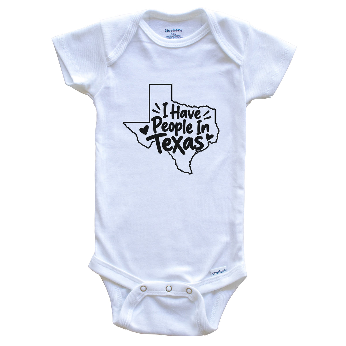 I Have People In Texas Cute State Silhouette Baby Bodysuit