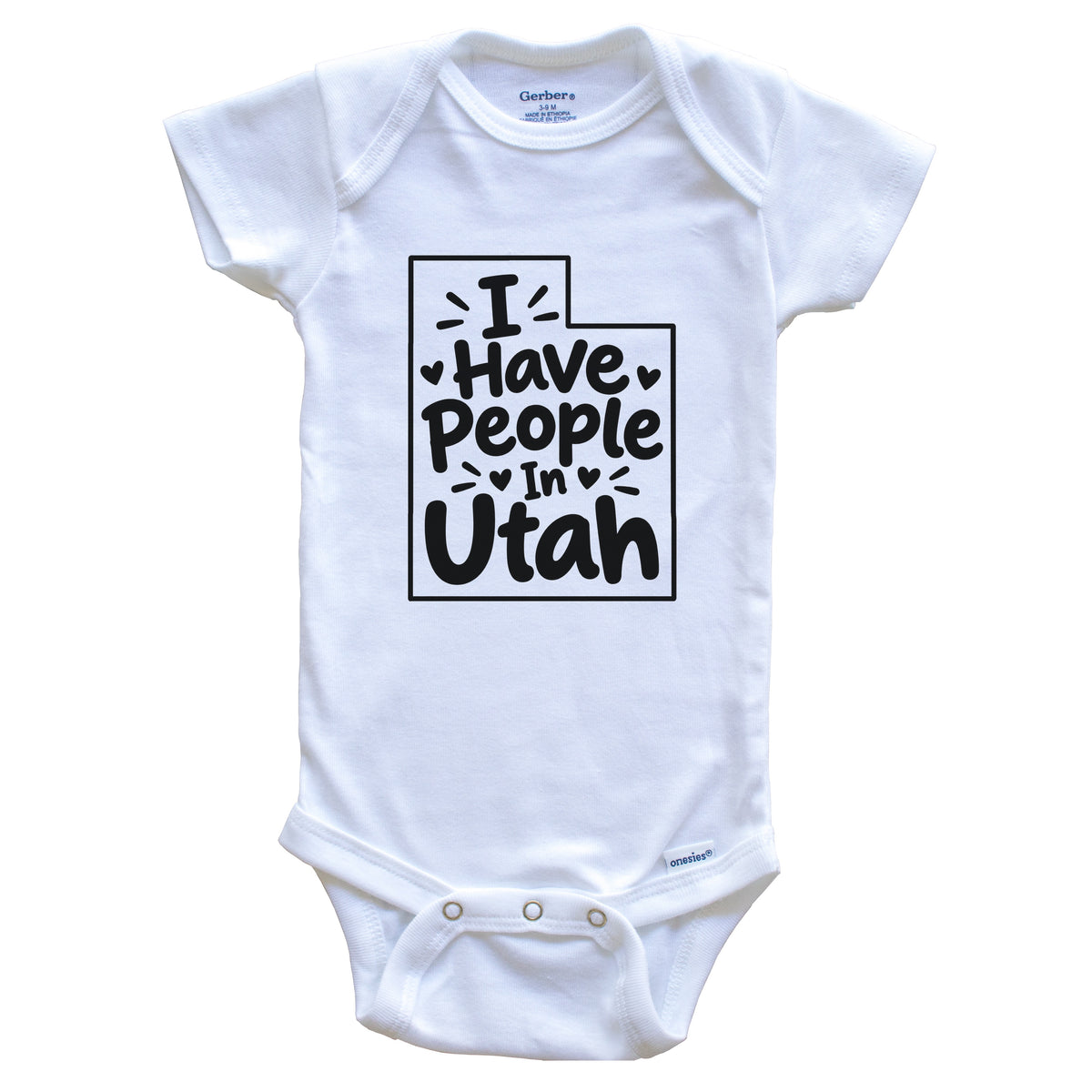 I Have People In Utah Cute State Silhouette Baby Bodysuit