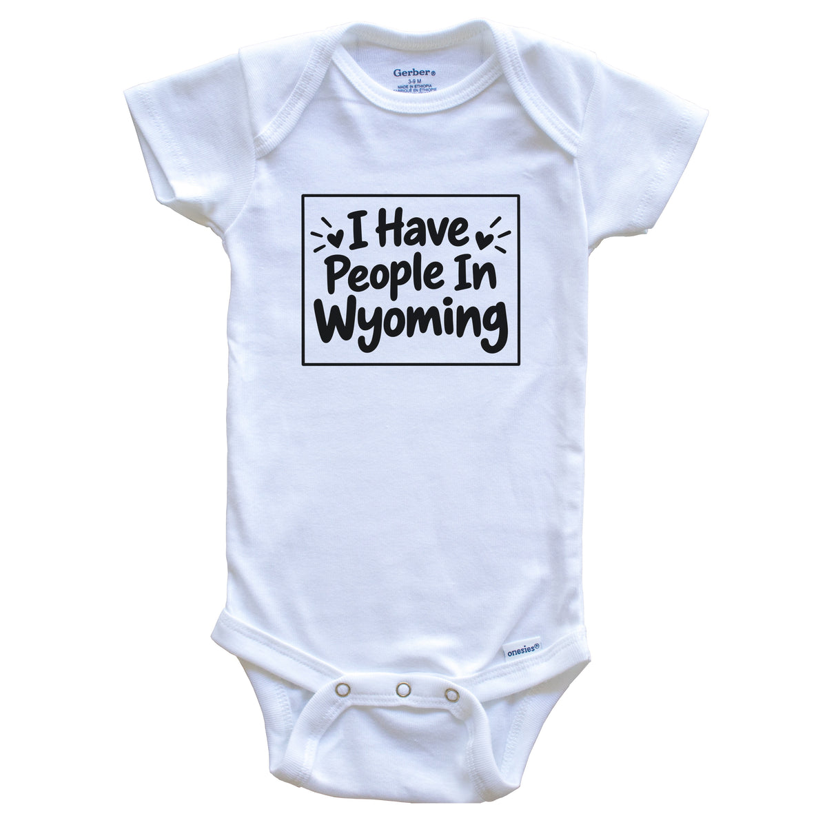 I Have People In Wyoming Cute State Silhouette Baby Bodysuit