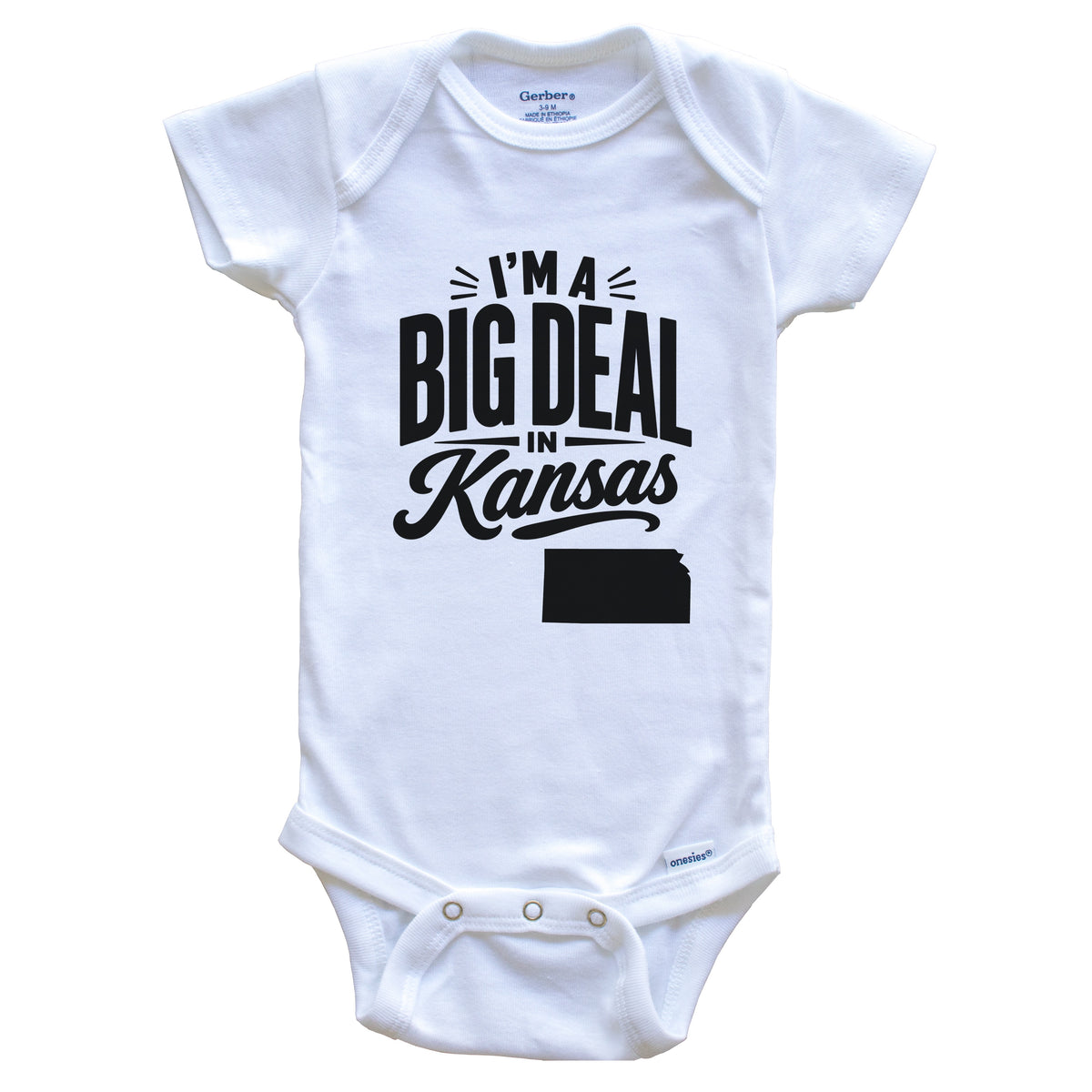 I'm A Big Deal In Kansas Funny Saying Baby Bodysuit