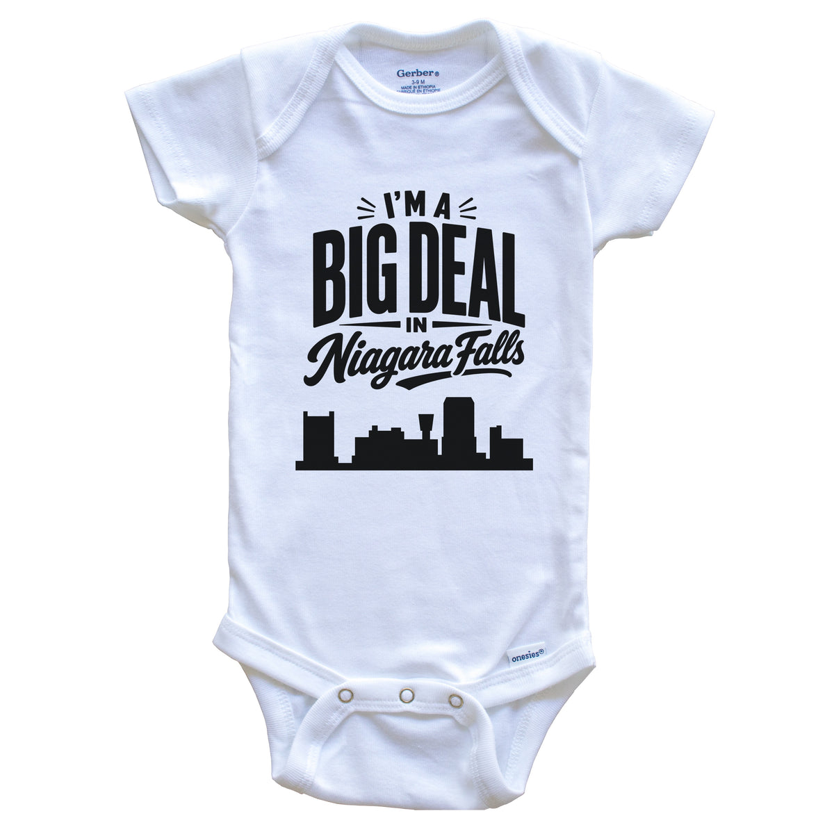 I'm A Big Deal In Niagara Falls New York Funny Skyline Baby Bodysuit