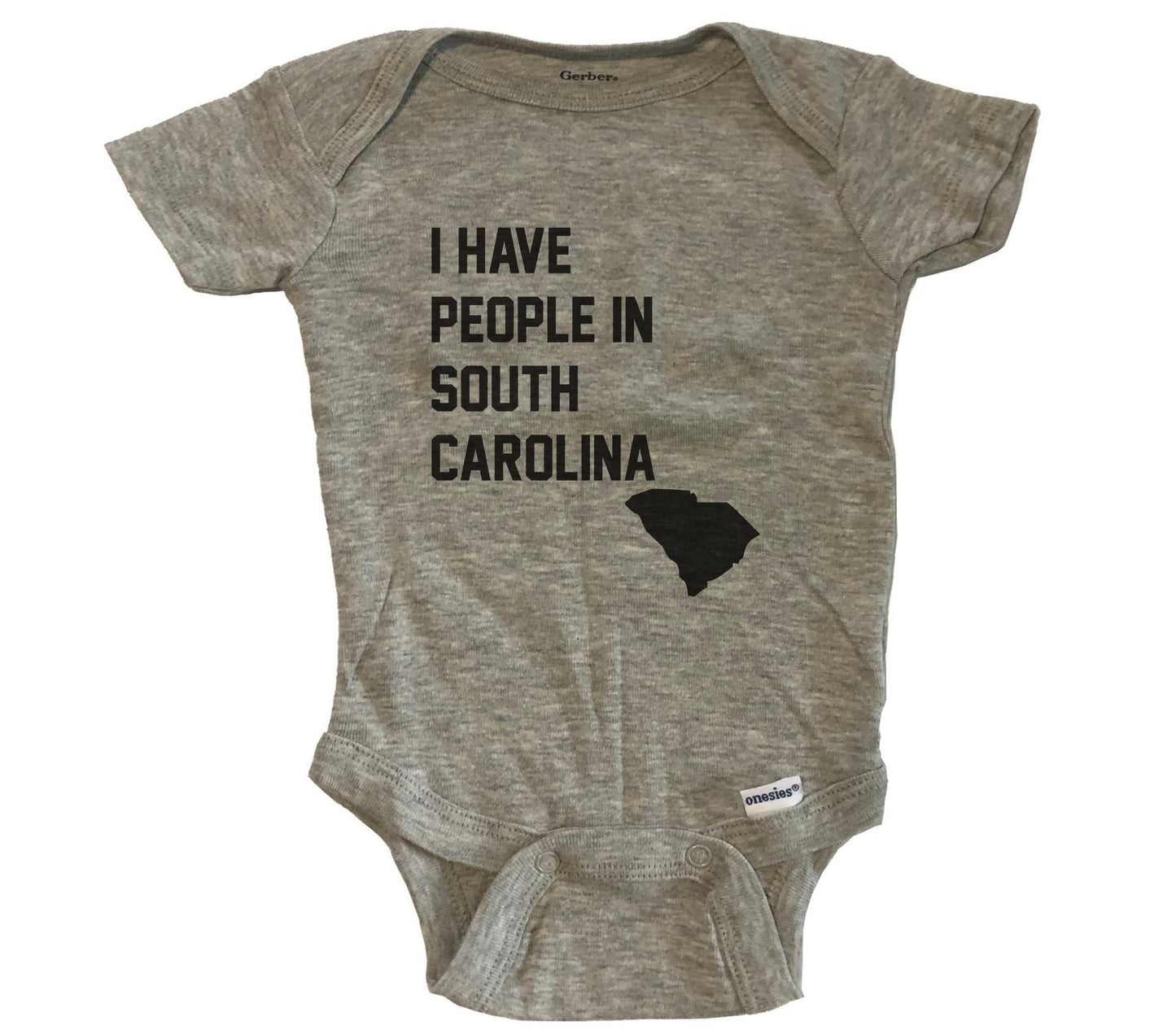 I Have People In South Carolina Baby Bodysuit - Grey