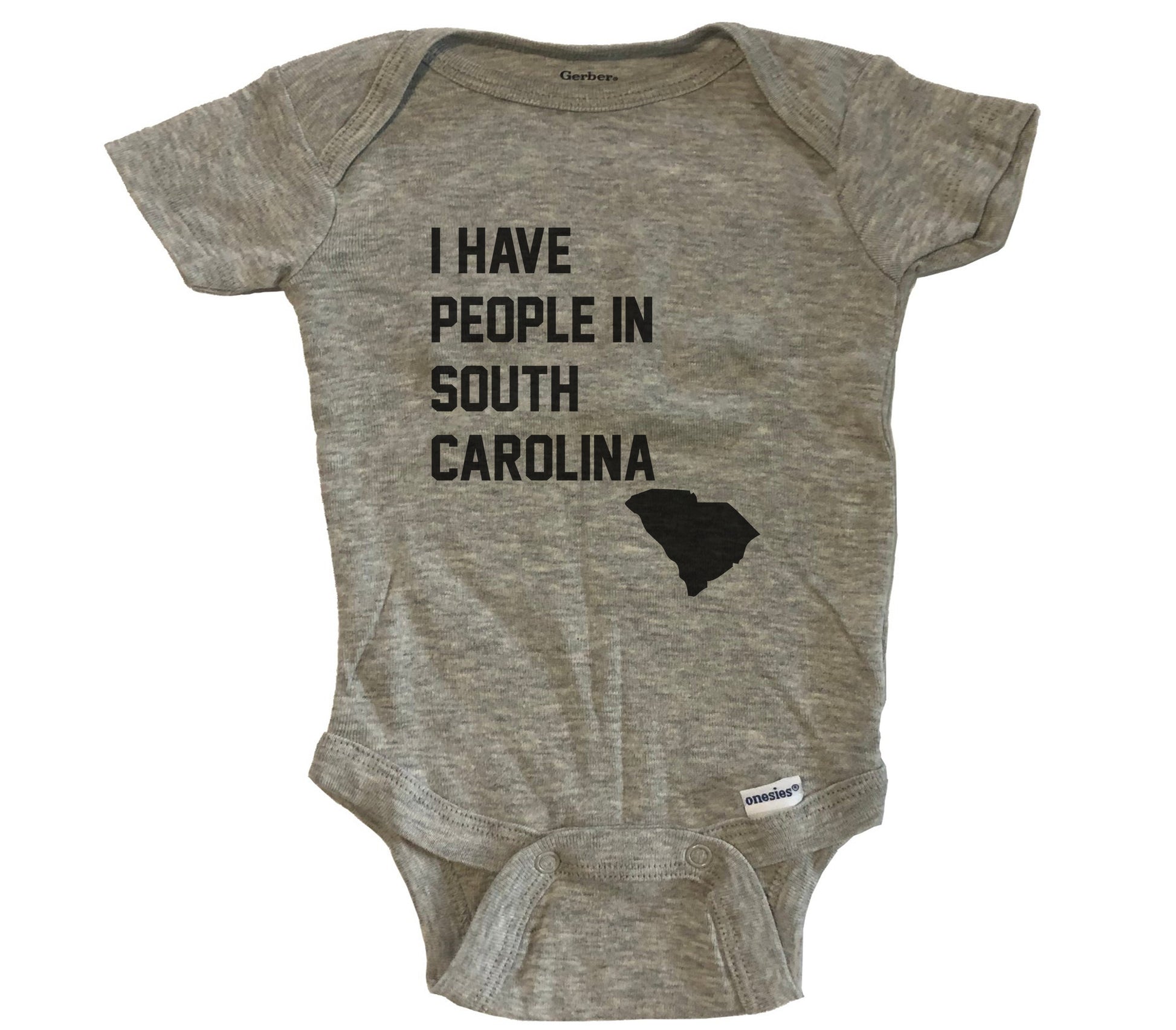 I Have People In South Carolina Baby Bodysuit - Grey