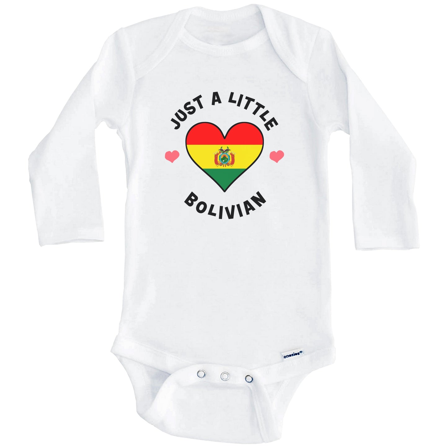 Bolivian Flag Heart Just A Little Bolivian Bolivia Baby Bodysuit (Long Sleeves)