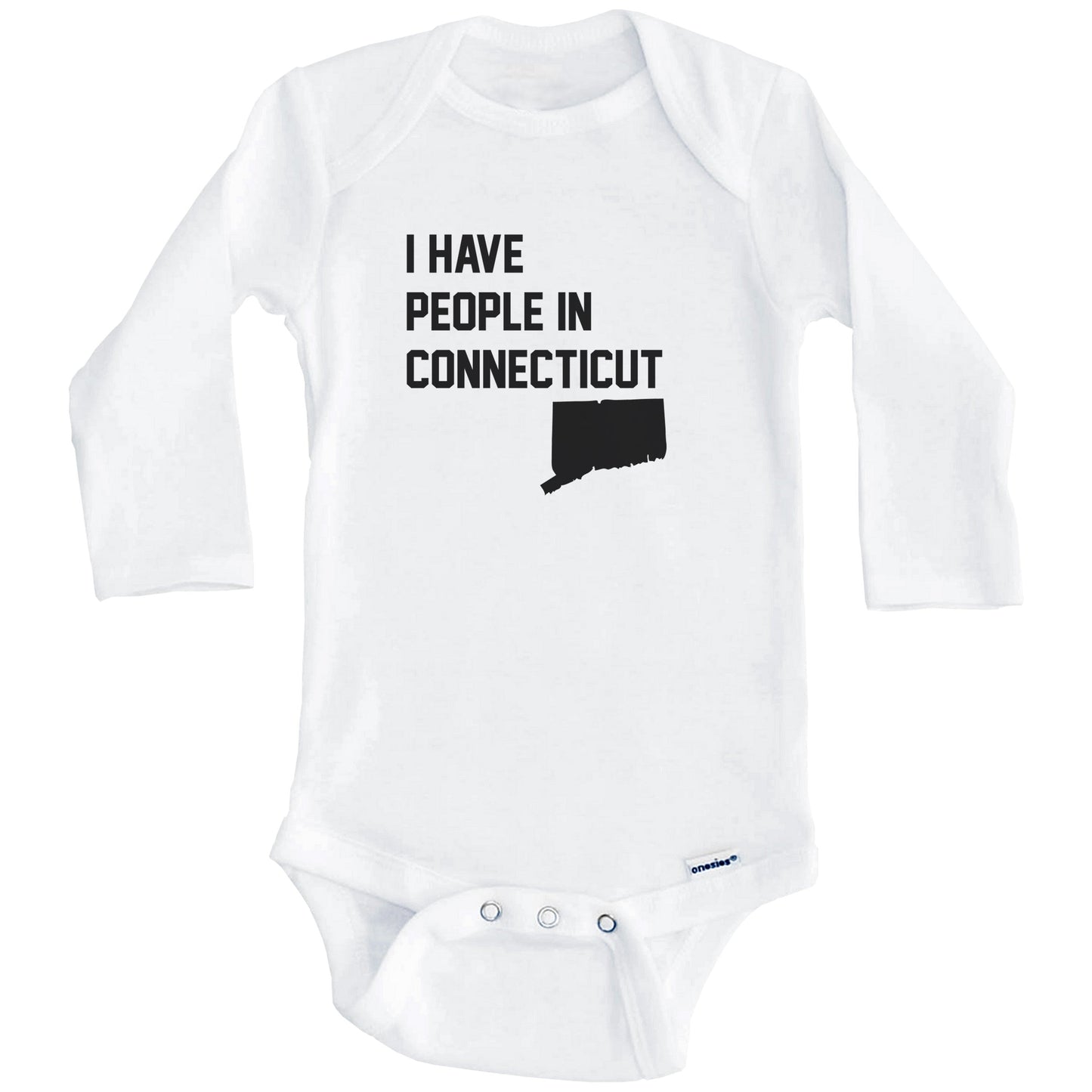 I Have People In Connecticut Baby Bodysuit (Long Sleeves)