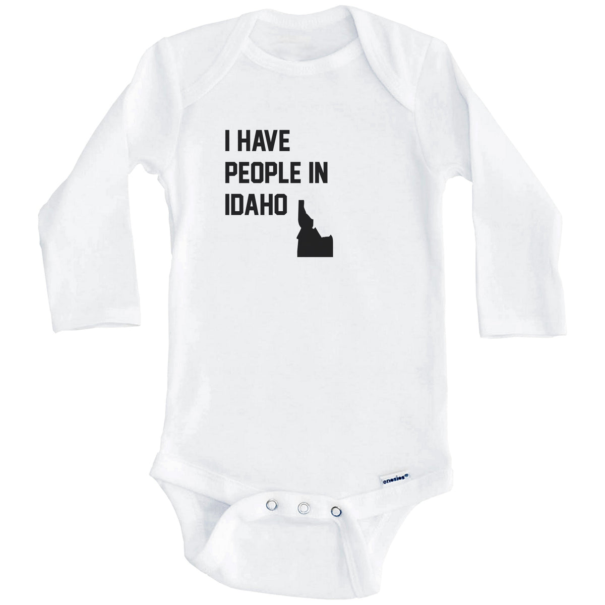I Have People In Idaho Baby Bodysuit (Long Sleeves)