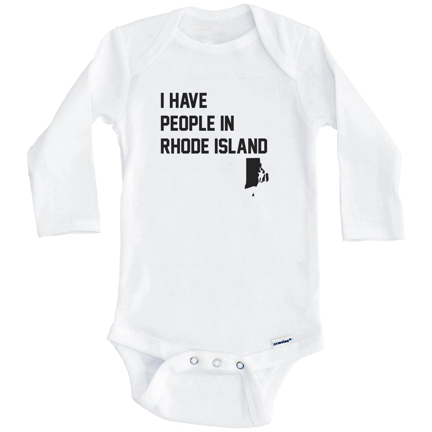 I Have People In Rhode Island Baby Bodysuit (Long Sleeves)