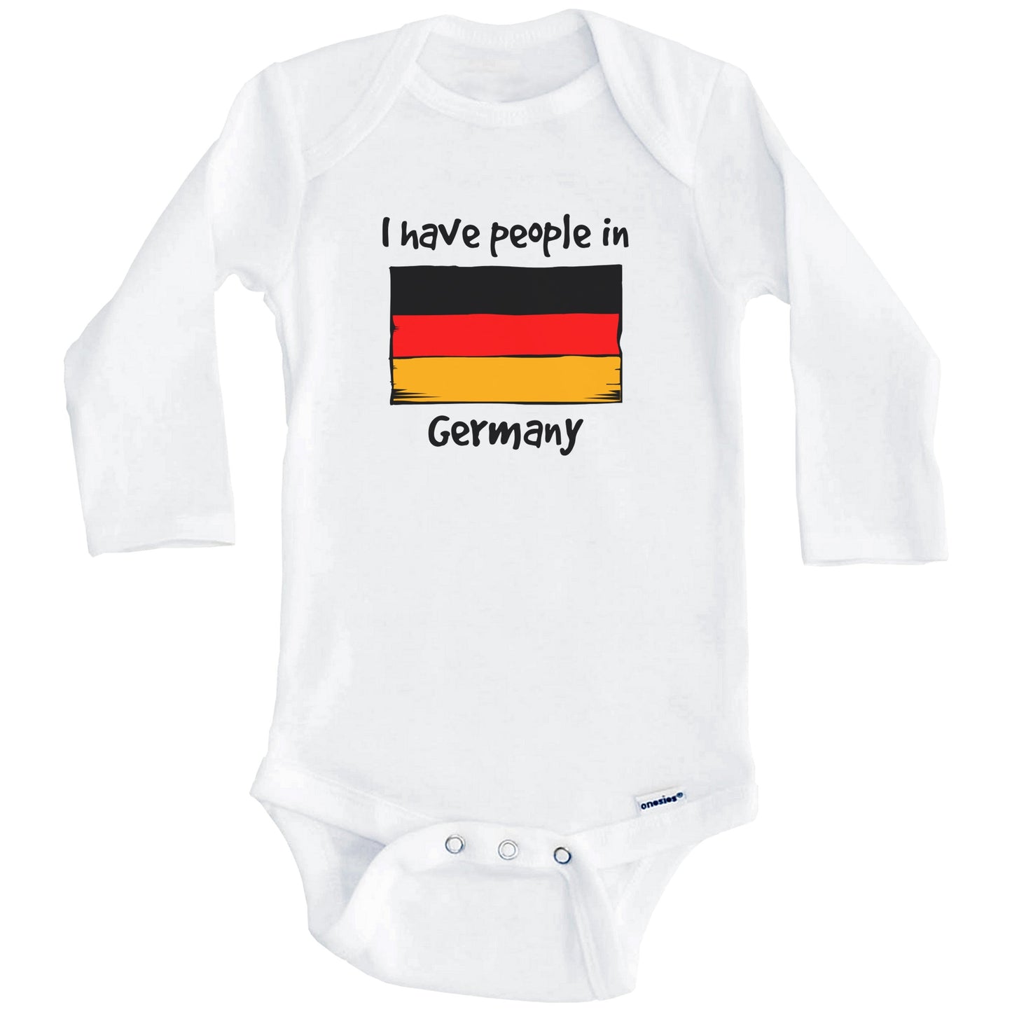 I Have People In Germany German Flag Baby Bodysuit (Long Sleeves)
