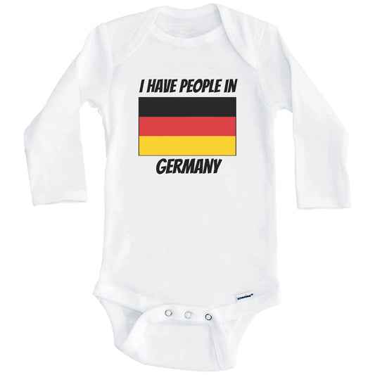 German Flag I Have People In Germany Baby Bodysuit (Long Sleeves)
