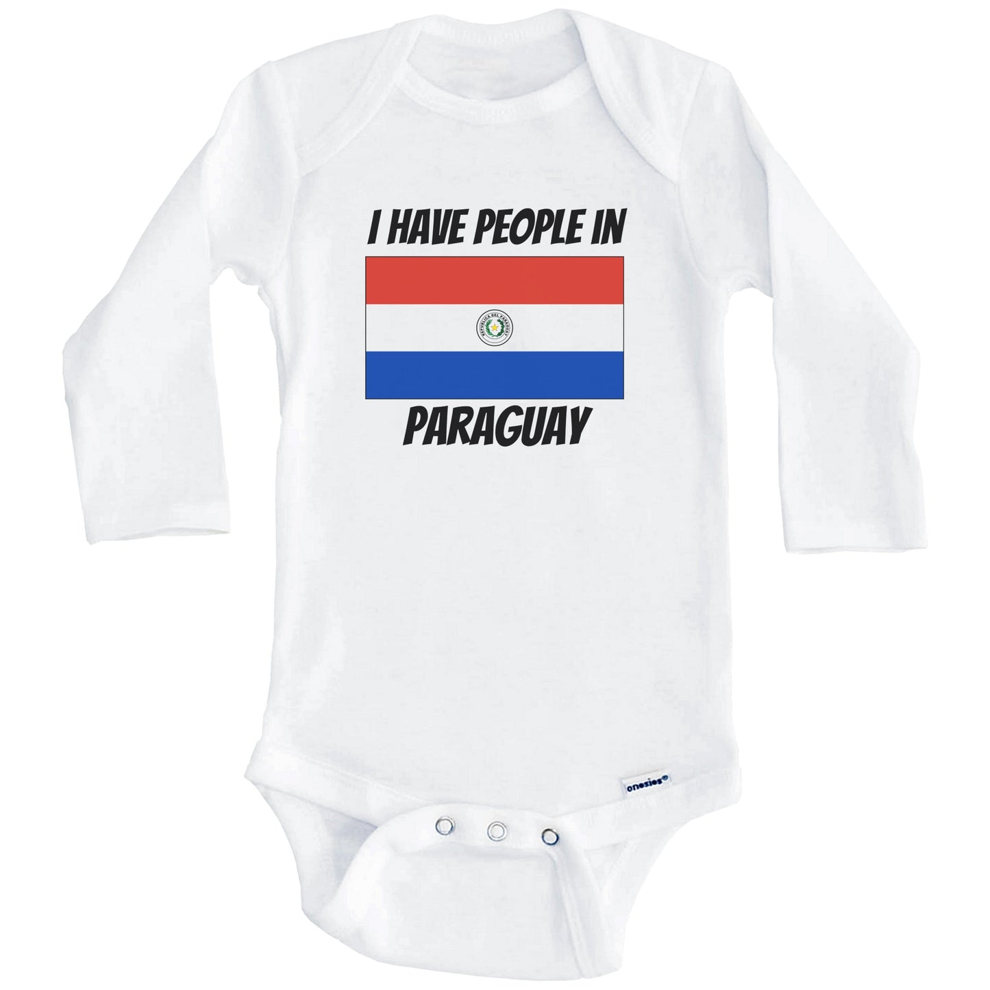 Paraguayan Flag I Have People In Paraguay Baby Bodysuit (Long Sleeves)