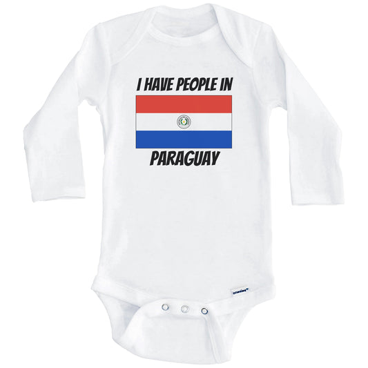 Paraguayan Flag I Have People In Paraguay Baby Bodysuit (Long Sleeves)