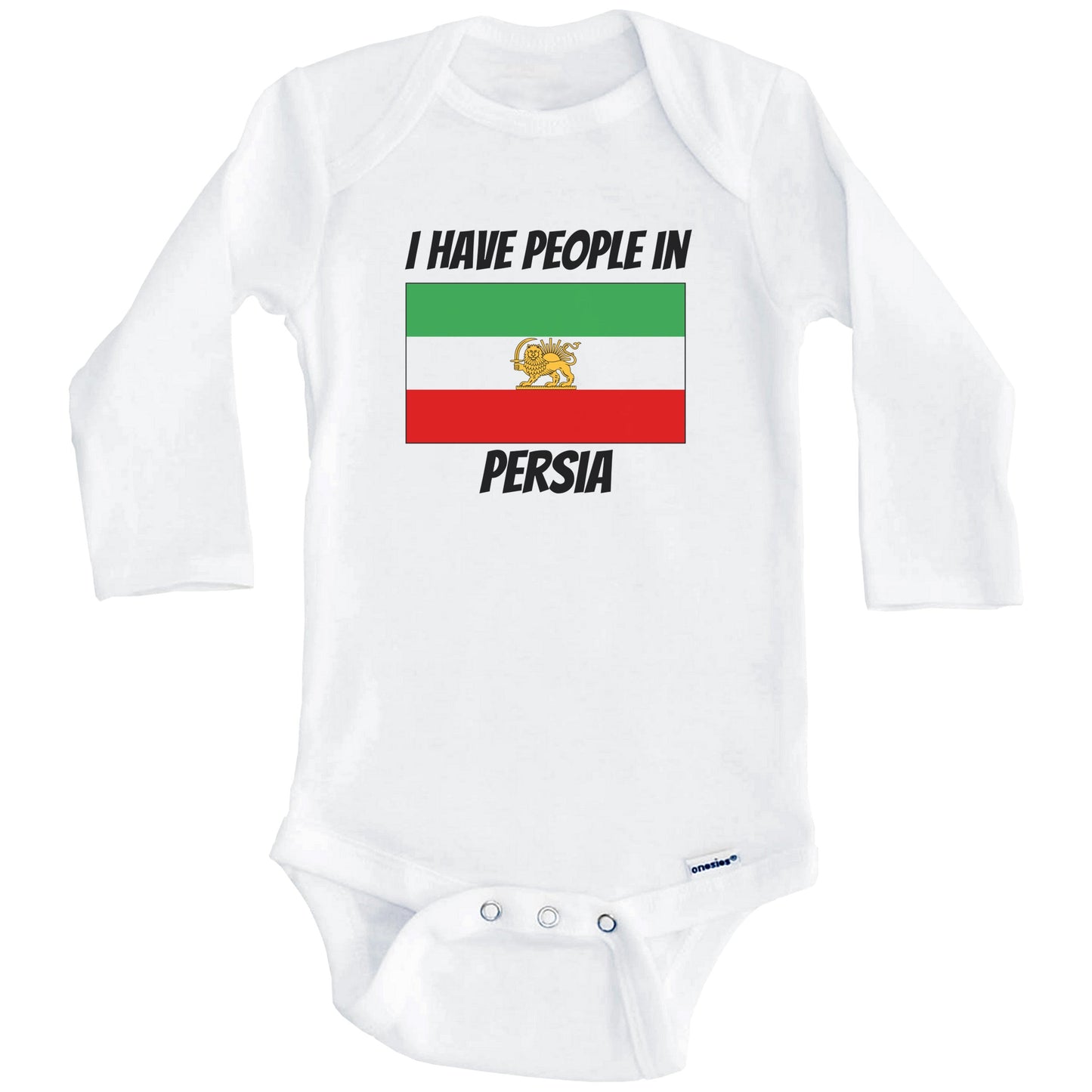 Persian Flag I Have People In Persia Baby Bodysuit (Long Sleeves)