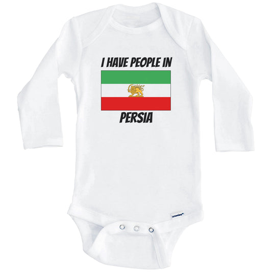 Persian Flag I Have People In Persia Baby Bodysuit (Long Sleeves)