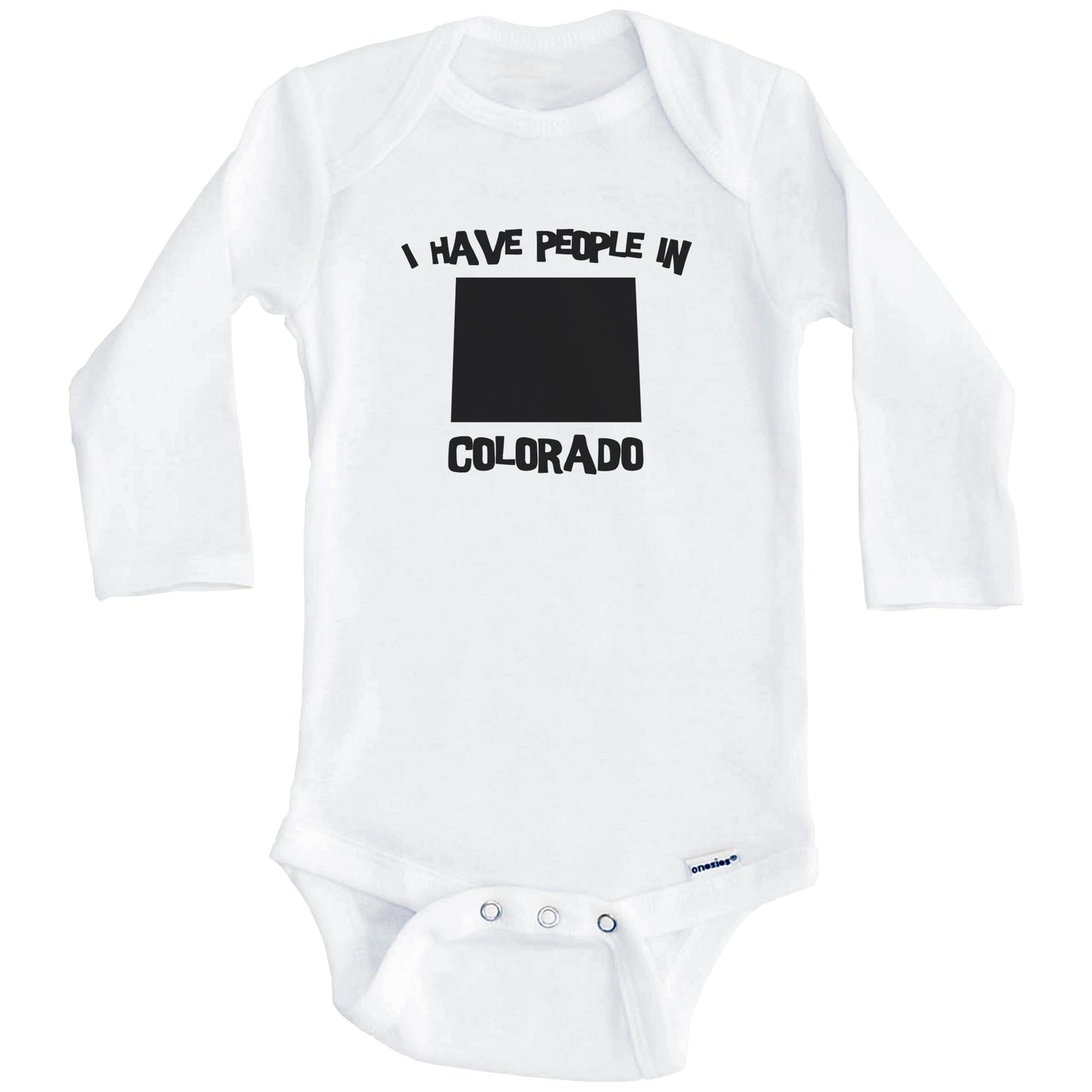 State Silhouette I Have People In Colorado Baby Bodysuit (Long Sleeves)
