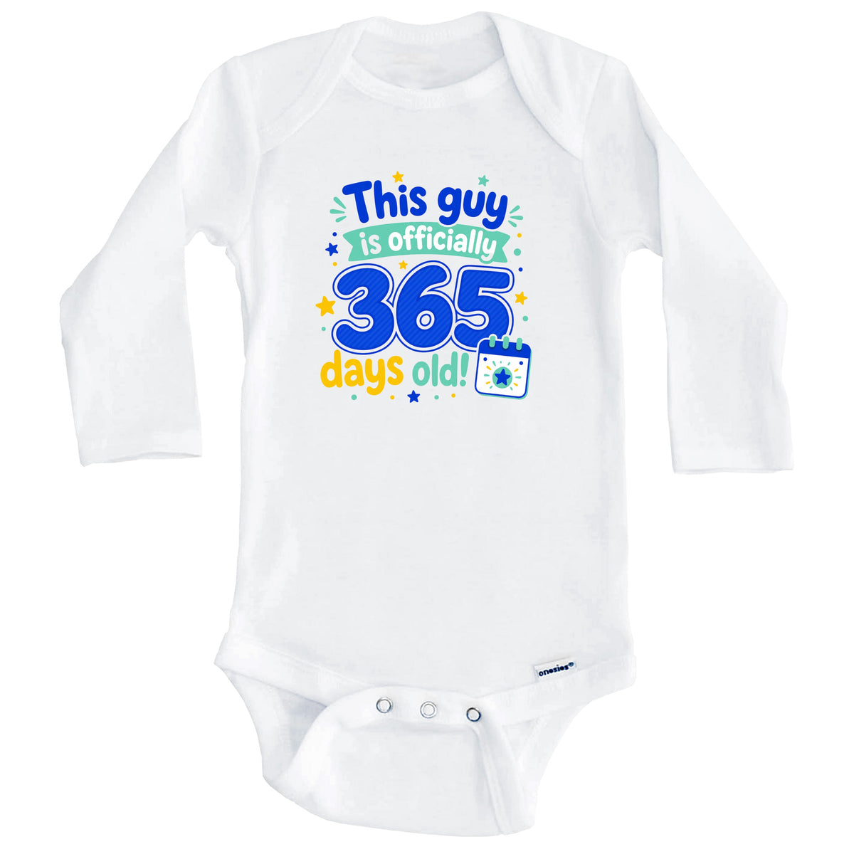 This Guy Is Officially One Year Old First Birthday Baby Bodysuit (Long Sleeves)