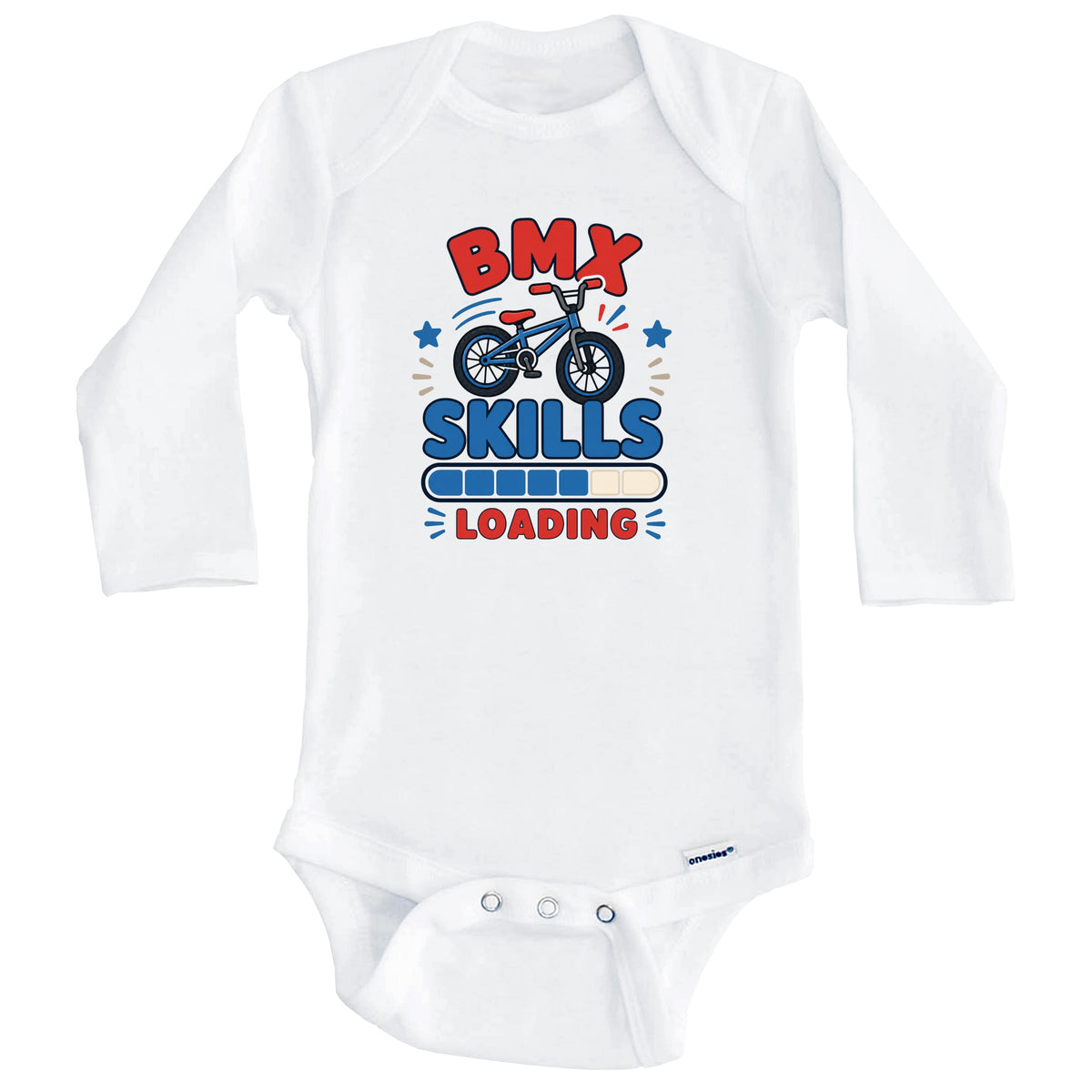 BMX Skills Loading Funny Extreme Sports Humor Baby Bodysuit (Long Sleeves)
