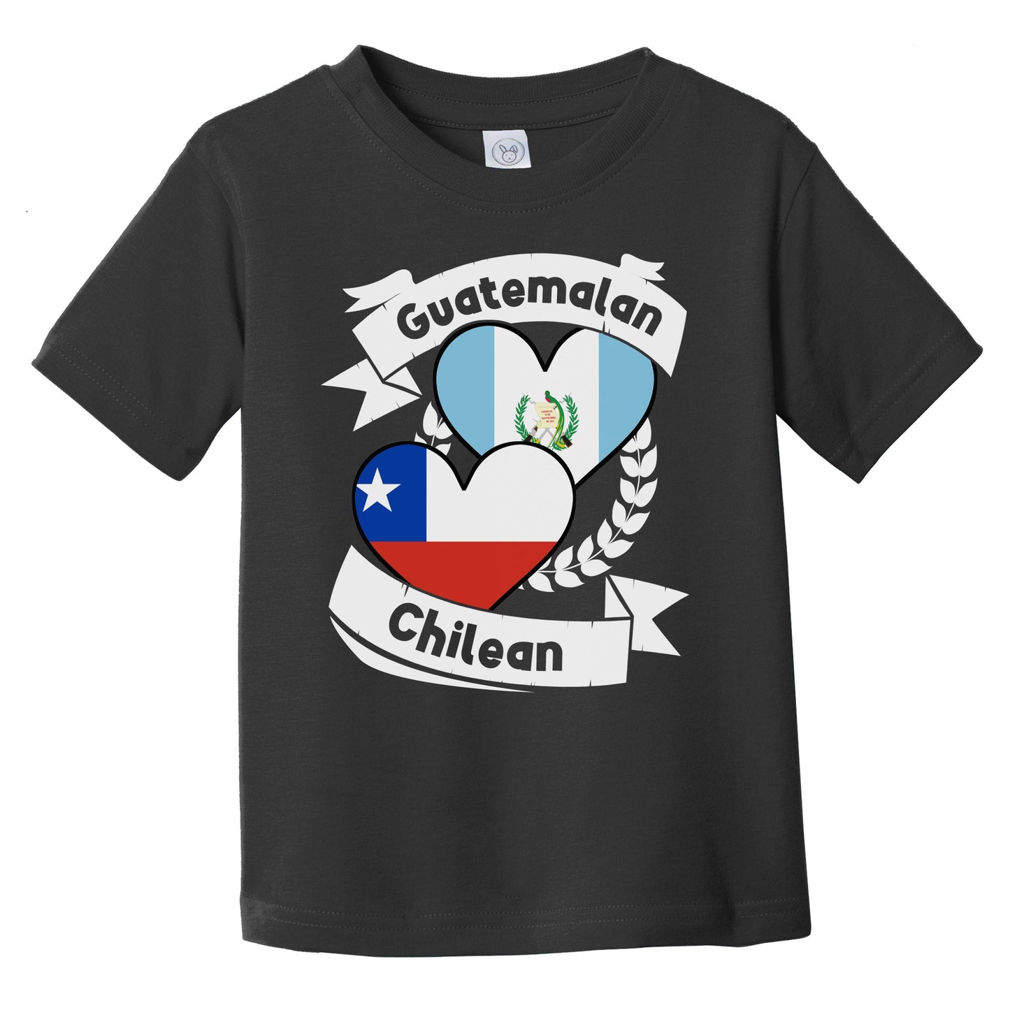 Guatemalan Chilean Heart Flags Guatemala Chile Infant Toddler T-Shirt